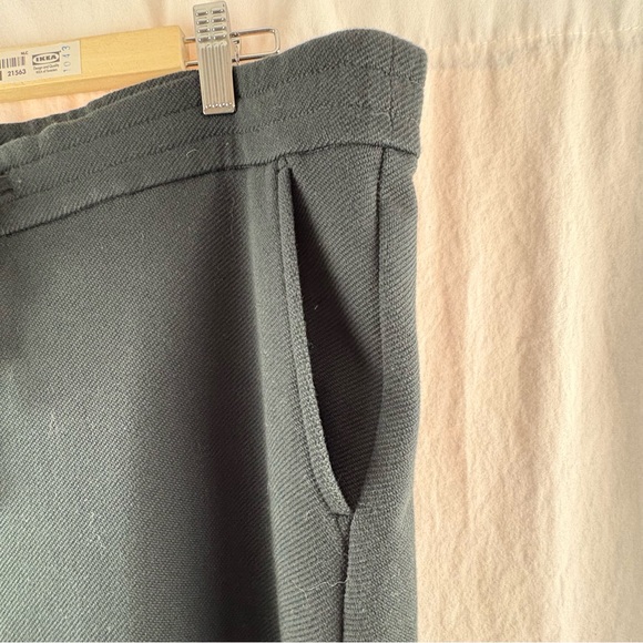 Eileen Fisher Black Organic-Cotton Twill Knit Slouchy Ankle Pants S - Picture 7 of 10